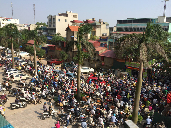 Hà Nội: Ùn tắc kinh hoàng, giao thông "tê liệt" ở khu đô thị Đại Thanh ảnh 1