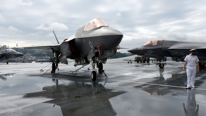 Máy bay F-35. (Nguồn: news.sky.com) Rơi máy bay chiến đấu F-35 của Anh ở khu vực Địa Trung Hải ảnh 1
