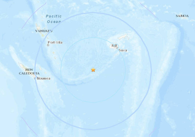Động đất 7,2 độ làm rung chuyển khu vực gần đảo quốc Vanuatu ảnh 1