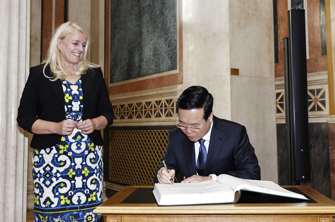 Chủ tịch nước Võ Văn Thưởng gặp Chủ tịch Thượng viện Áo Claudia Arpa ảnh 2