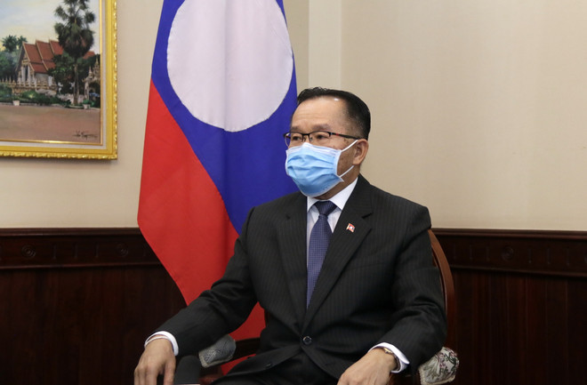 Thứ trưởng Bộ Ngoại giao Lào, ông Thongphane Savanphet. (Ảnh: Phạm Kiên/Vietnam+) Việt Nam có nhiều sáng kiến thực hiện ưu tiên trong năm Chủ tịch ASEAN ảnh 1