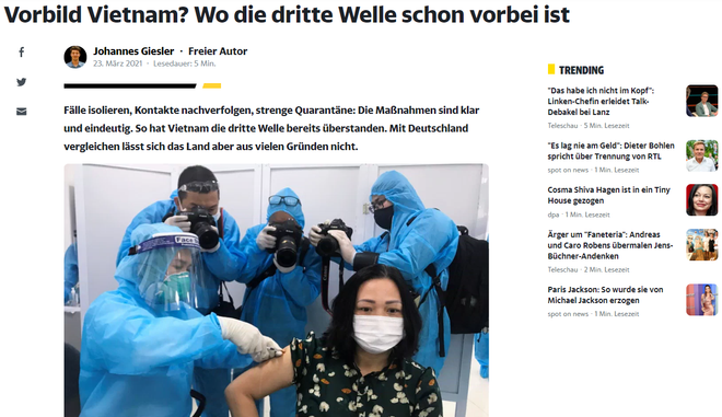 Nhà báo Đức đề cao cách Việt Nam vượt qua làn sóng lây nhiễm thứ 3 ảnh 1