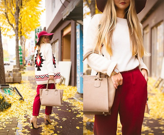 Sự kết hợp tinh tế giữa các tông màu như trắng, đỏ và nude, Phối đồ ngày lạnh phong cách như tín đồ thời trang thế giới ảnh 6