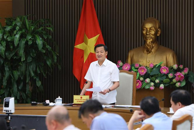 Phó Thủ tướng Lê Minh Khái phát biểu. (Ảnh: An Đăng/TTXVN) Vinachem phải tự cân đối nguồn lực để tăng thêm năng lực tài chính ảnh 2