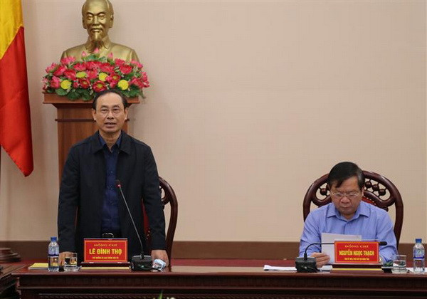 Thứ trưởng Bộ Giao thông Vận tải Lê Đình Thọ phát biểu. (Ảnh: Đức Phương/TTXVN) Đẩy nhanh giải phóng mặt bằng dự án cao tốc Bắc-Nam phía Đông ảnh 2