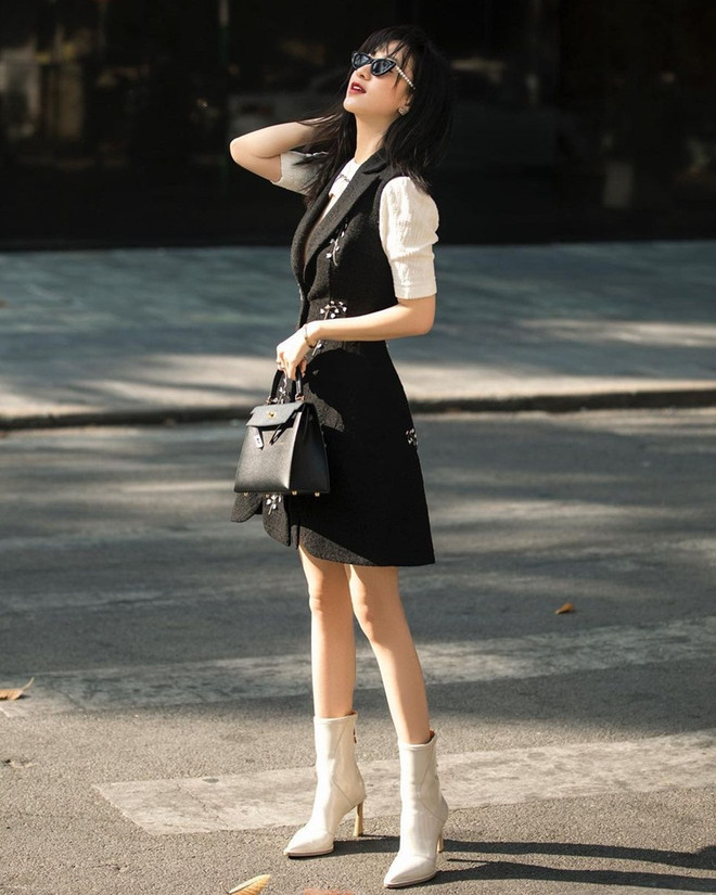 Blazer, sơmi trắng đồng loạt "khuynh đảo" street style của sao Việt ảnh 16