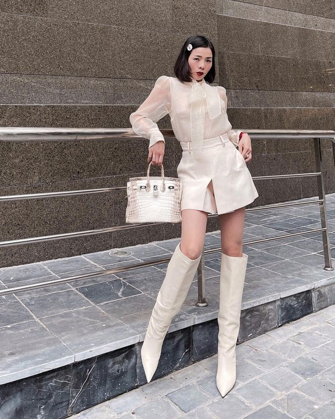 Blazer, sơmi trắng đồng loạt "khuynh đảo" street style của sao Việt ảnh 5
