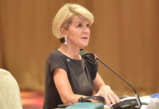 Ngoại trưởng Australia Julie Bishop. (Ảnh: AFP/TTXVN) Ngoại trưởng Australia sẽ tranh cử chức vị trí đảng Tự do cầm quyền ảnh 1