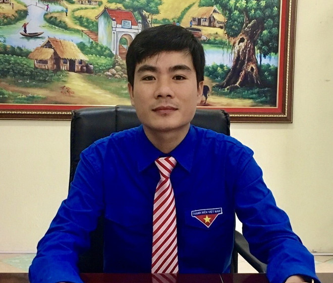 Bí thư Tỉnh đoàn Thanh Hóa Lê Văn Châu. (Ảnh: TTXVN phát) ttxvn-van chau.jpg