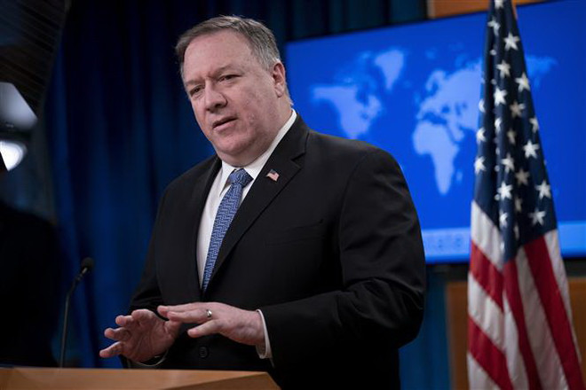 Ngoại trưởng Mỹ Mike Pompeo. (Ảnh: THX/TTXVN) Ngoại trưởng Mỹ lên án các hành động của Trung Quốc ở Biển Đông ảnh 1