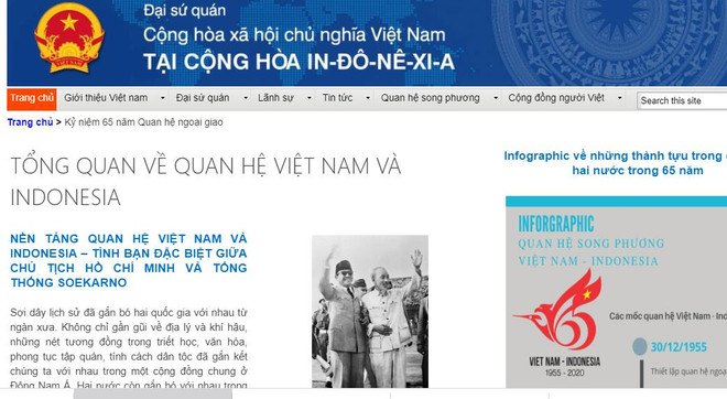 Trang chuyên đề kỷ niệm 65 năm quan hệ ngoại giao Việt Nam-Indonesia ảnh 1