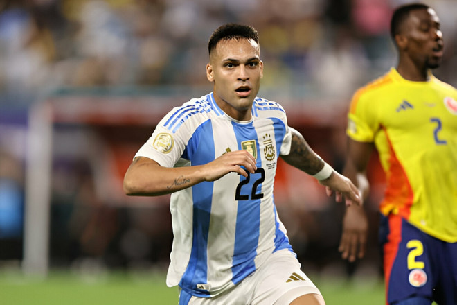 Lautaro Martínez ghi bàn thắng duy nhất giúp Argentina đăng quang. (Nguồn: Reuters) argentina-vs-Colombia-1507-2.jpg