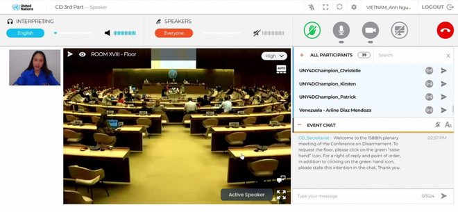 Đại diện Việt Nam phát biểu tại hội nghị giải trừ quân bị ở Geneva ảnh 1