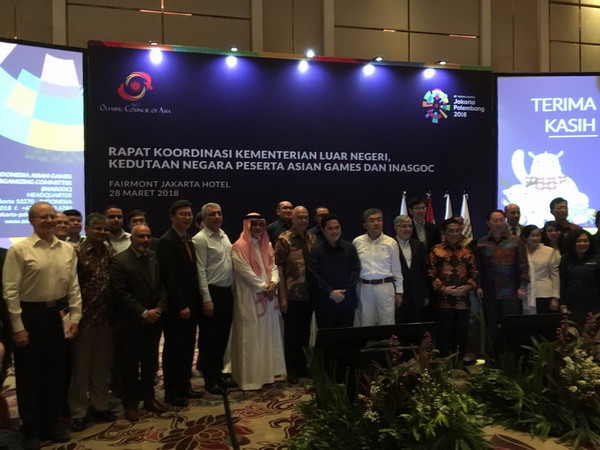 Ban tổ chức ASIAD 2018 họp phối hợp với 45 quốc gia và vùng lãnh thổ ảnh 1