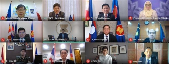 Các đại biểu tham dự cuộc họp lần thứ 15 Ủy ban Hợp tác chung ASEAN-Nhật Bản (AJJCC). (Ảnh minh họa. TTXVN phát) ASEAN và Nhật Bản tăng nỗ lực hướng tới phục hồi hậu COVID-19 ảnh 1
