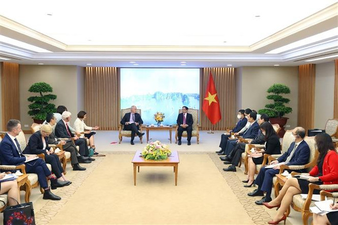 Thủ tướng Phạm Minh Chính tiếp Chủ tịch Đại học RMIT Australia ảnh 1