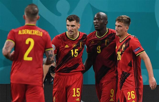 Niềm vui chiến thắng của các cầu thủ đội tuyển Bỉ. (Ảnh: AFP/TTXVN) Sức mạnh đến từ hệ thống chiến thuật của đội tuyển Bỉ ảnh 1