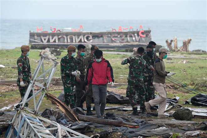 Dùng máy bay không người lái, chó nghiệp vụ tìm nạn nhân sóng thần ảnh 1