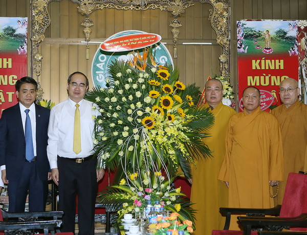 Chủ tịch MTTQ Việt Nam thăm Hội đồng trị sự Giáo hội Phật giáo ảnh 1