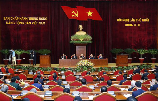 Quang cảnh hội nghị. (Ảnh: TTXVN) Truyền thông quốc tế đưa tin Đại hội XIII bỏ phiếu bầu ban lãnh đạo ảnh 1