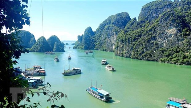 Vịnh Hạ Long. (Ảnh: Thanh Vân/TTXVN) TP. HCM: Nhiều sản phẩm du lịch độc đáo, mới lạ dịp nghỉ lễ 30/4 ảnh 3