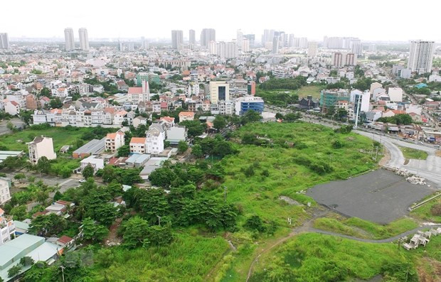 Khu tái định cư 160ha Khu đô thị mới Thủ Thiêm. (Ảnh: Quang Nhựt/TTXVN) TP. HCM đảm bảo chính sách tái định cư tại các dự án trọng điểm ảnh 1