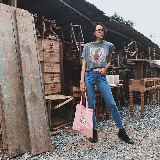 Tăng Thanh Hà khoe street style trẻ trung, đọ sắc cùng dàn mỹ nhân ảnh 12