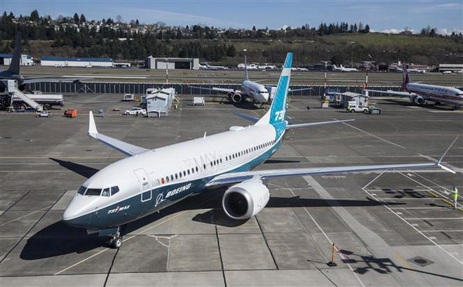 Máy bay Boeing 737 MAX 7 tại Seattle, Washington, Mỹ, ngày 16/3/2018. (Ảnh: AFP/TTXVN) Thượng viện Mỹ điều tra các vụ tai nạn máy bay Boeing 737 MAX ảnh 1