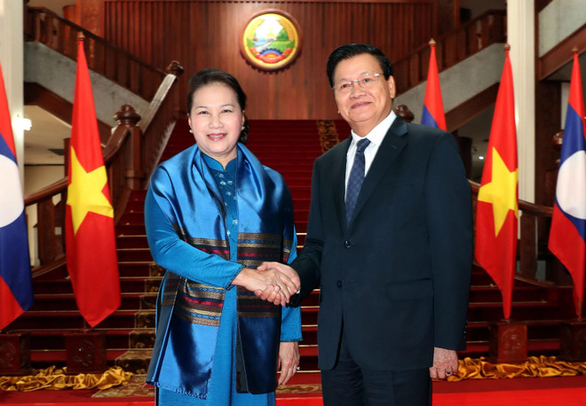 Chủ tịch Quốc hội Nguyễn Thị Kim Ngân hội kiến Thủ tướng Lào ảnh 2