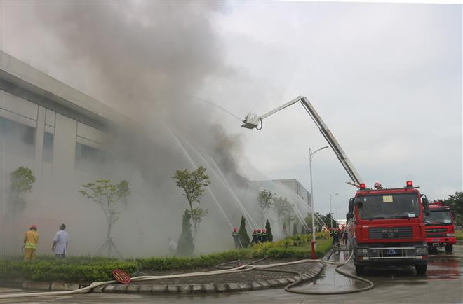 (Ảnh minh họa. Thanh TuấnTTXVN) Bắc Ninh xử phạt 105 doanh nghiệp vi phạm quy định về phòng cháy ảnh 1