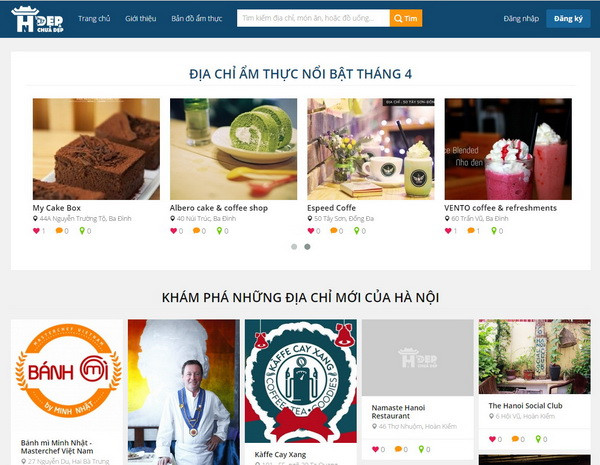 Ra mắt website tập hợp nhiều địa chỉ ăn uống tại thủ đô Hà Nội ảnh 1