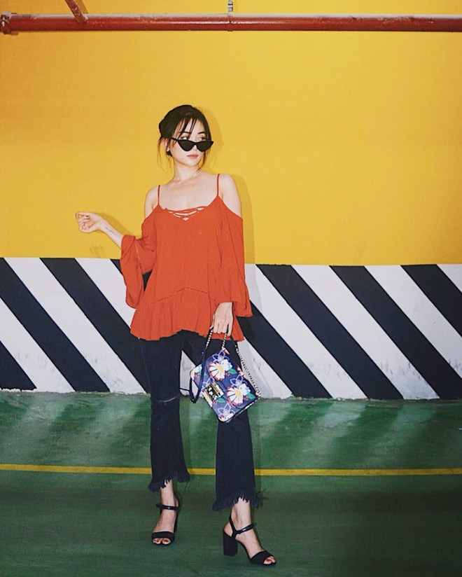 Kỳ Duyên, Mỹ Linh và Hương Giang đọ street style ngập tràn hàng hiệu ảnh 10