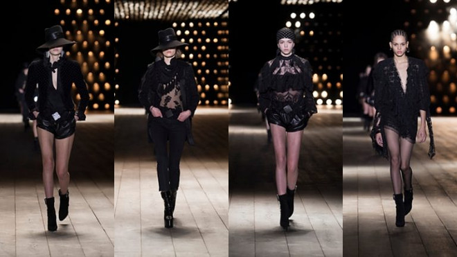 Phong cách siêu chất của dàn sao trên hàng ghế đầu show Saint Laurent ảnh 1