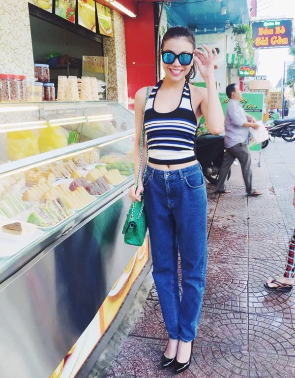 Denim tràn ngập phong cách đường phố của các mỹ nhân Việt ảnh 13