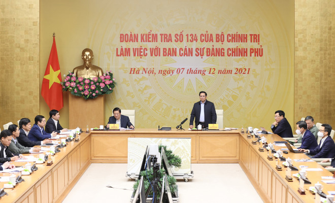 Đoàn kiểm tra của Bộ Chính trị làm việc với Ban Cán sự Đảng Chính phủ ảnh 3