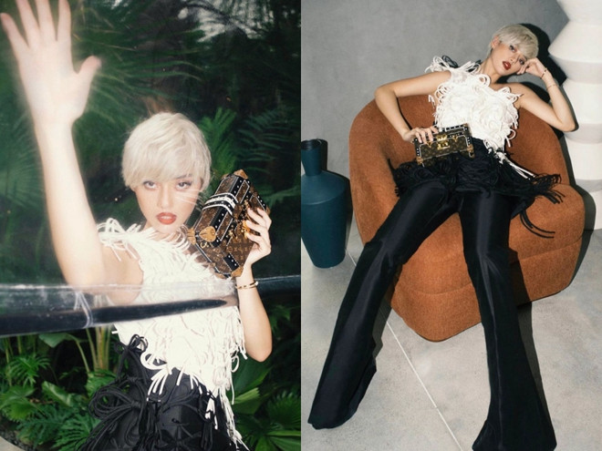 Gwen Stefani rạng rỡ trong thiết kế của Công Trí trên truyền hình Mỹ ảnh 4