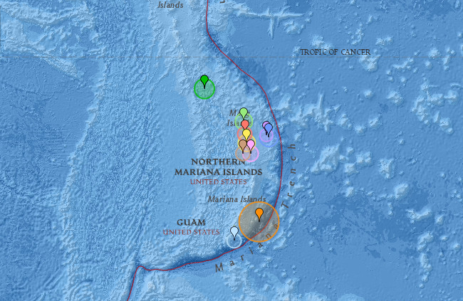 Động đất mạnh 6,2 độ richter làm rung chuyển khu vực Bắc Mariana ảnh 1