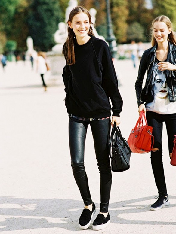 Sáu cách phối đồ với quần da cực kỳ hiệu quả và đơn giản ảnh 6