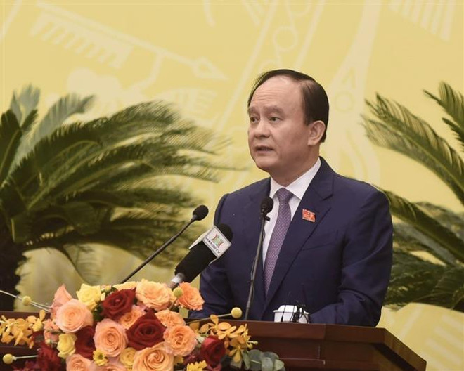 Chủ tịch Hội đồng Nhân dân thành phố Hà Nội Nguyễn Ngọc Tuấn. (Ảnh: TTXVN) HĐND thành phố Hà Nội thông qua 17 nghị quyết phát triển Thủ đô ảnh 2