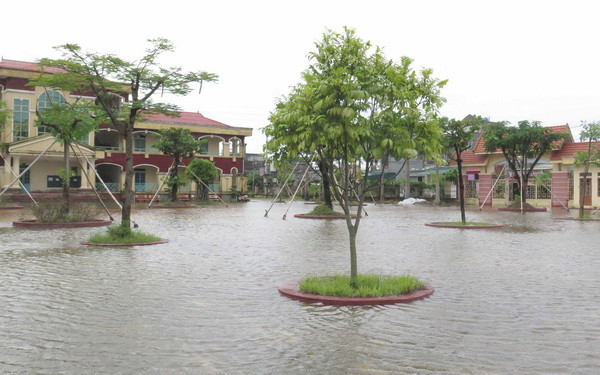 Mưa lớn do gió mùa, gây ngập cục bộ tại thành phố Hà Tĩnh ảnh 1