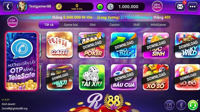 Giao diện của Gamvip.com (Ảnh chụp màn hình) Xuất hiện thêm sòng bạc trá hình núp bóng game online ảnh 1