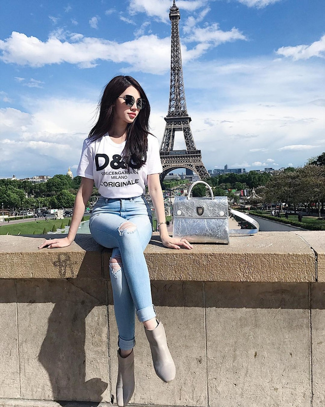 Hoàng Thùy Linh và Thanh Hằng biến tấu áo thun sành điệu ảnh 3