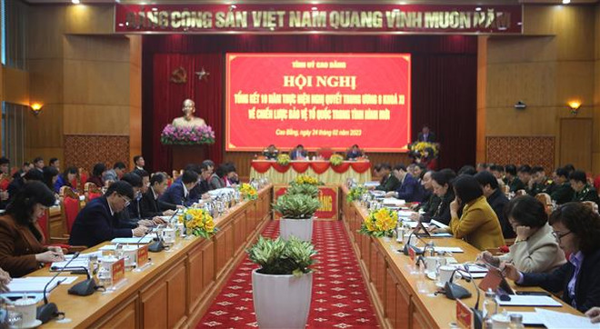 Cao Bằng tạo sự thống nhất trong thực hiện Chiến lược bảo vệ Tổ quốc ảnh 1