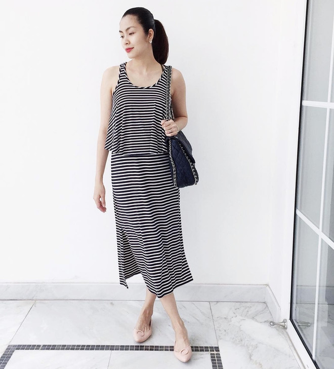 Phái đẹp ngưỡng mộ bí quyết phối đồ giấu bụng bầu của Tăng Thanh Hà ảnh 9
