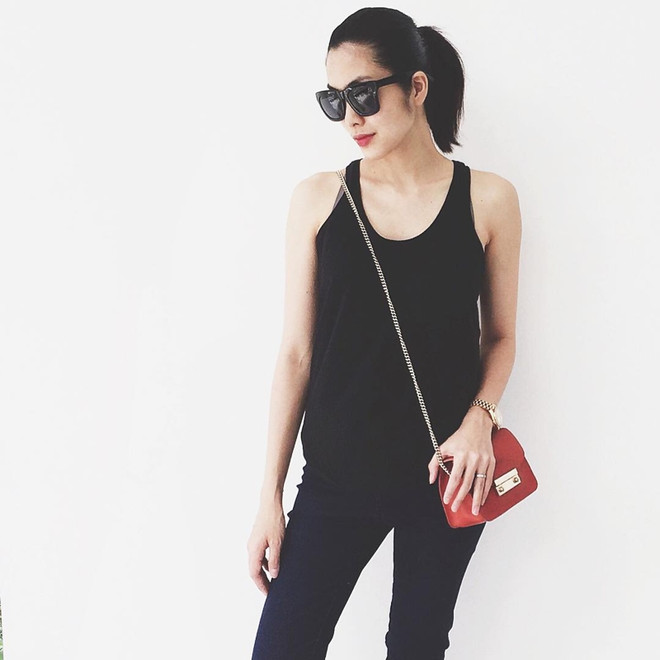 Phái đẹp ngưỡng mộ bí quyết phối đồ giấu bụng bầu của Tăng Thanh Hà ảnh 3