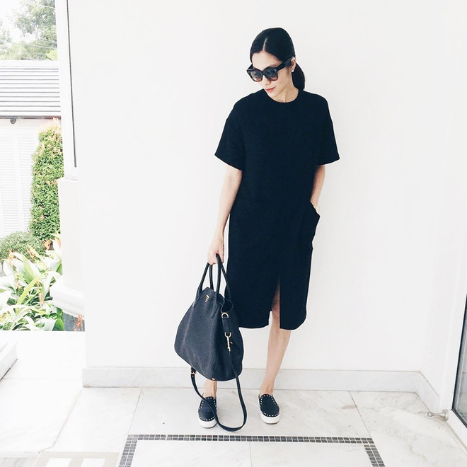 Phái đẹp ngưỡng mộ bí quyết phối đồ giấu bụng bầu của Tăng Thanh Hà ảnh 2