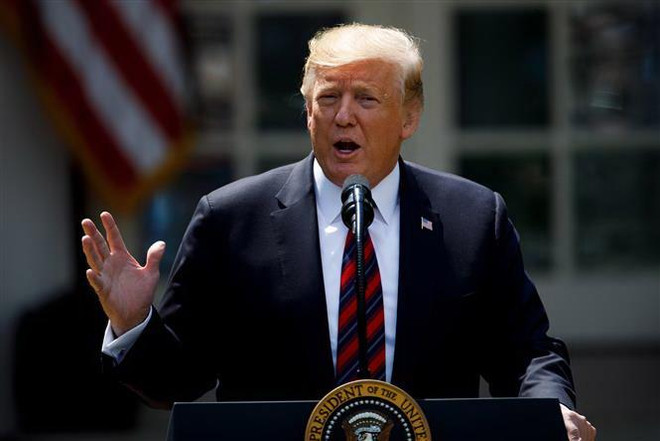 Tổng thống Donald Trump. (Ảnh: THX/TTXVN) Nhật Bản tăng cường an ninh trước chuyến thăm của Tổng thống Mỹ ảnh 1