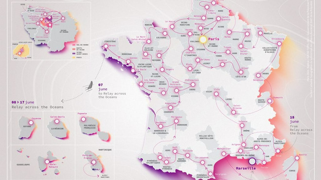 Ban tổ chức Olympic Paris 2024 thông báo lộ trình rước đuốc ảnh 1