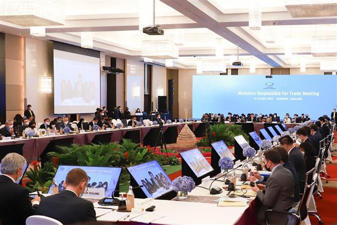 Quang cảnh Hội nghị Bộ trưởng phụ trách thương mại APEC 2022. (Ảnh minh họa. Hữu Kiên/TTXVN) Hội nghị các Bộ trưởng Tài chính APEC tập trung vào khoản vay cho SME ảnh 1