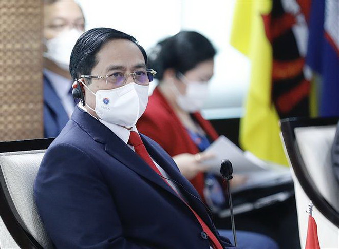 Thủ tướng Phạm Minh Chính dự Hội nghị các Nhà lãnh đạo ASEAN. (Ảnh: Dương Giang/TTXVN) ASEAN và thông điệp về trách nhiệm cùng vượt qua khó khăn ảnh 1